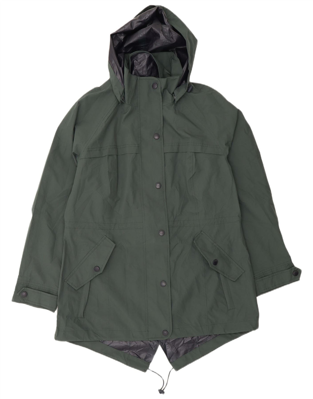 Marks & Spencer Chubasquero con capucha para mujer UK 44 Poliéster verde grande