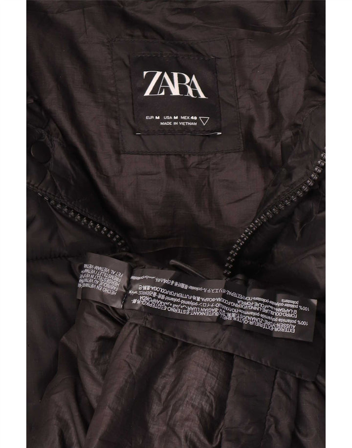 Zara Hombre Chaqueta Acolchada ES 38 Mediana Poliamida Negra