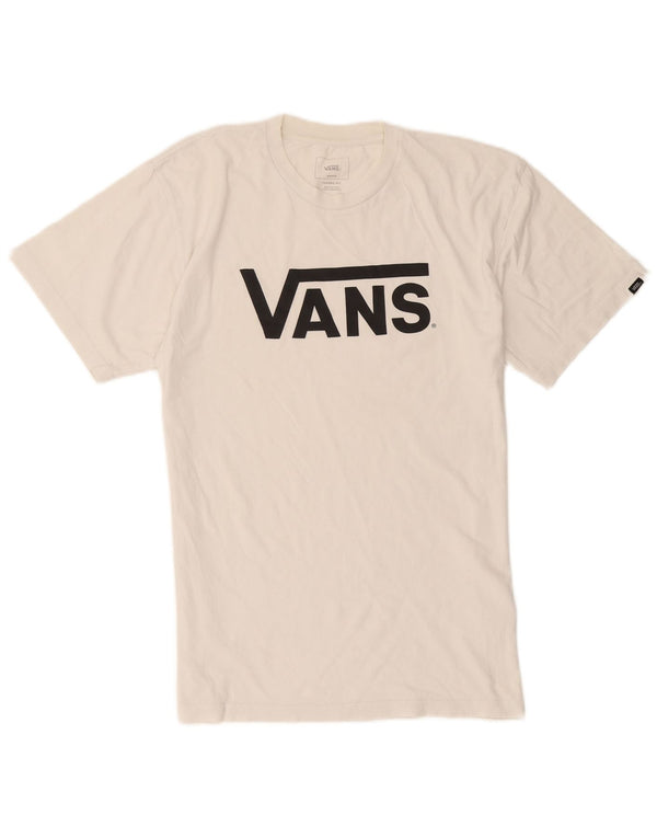Vans Camiseta con gráfico de ajuste clásico para hombre Top mediano de algodón blanco