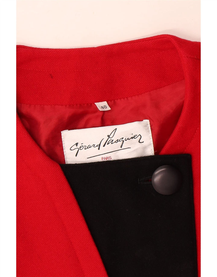 Gerard Pasquier Chaqueta Blazer para Mujer EU 40 Medium Rojo Colorblock