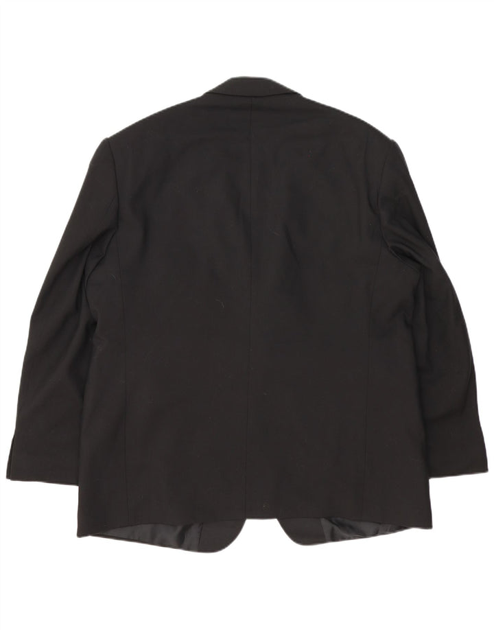 Marks & Spencer Chaqueta tipo blazer de 2 botones para hombre UK 46 XL Lana negra