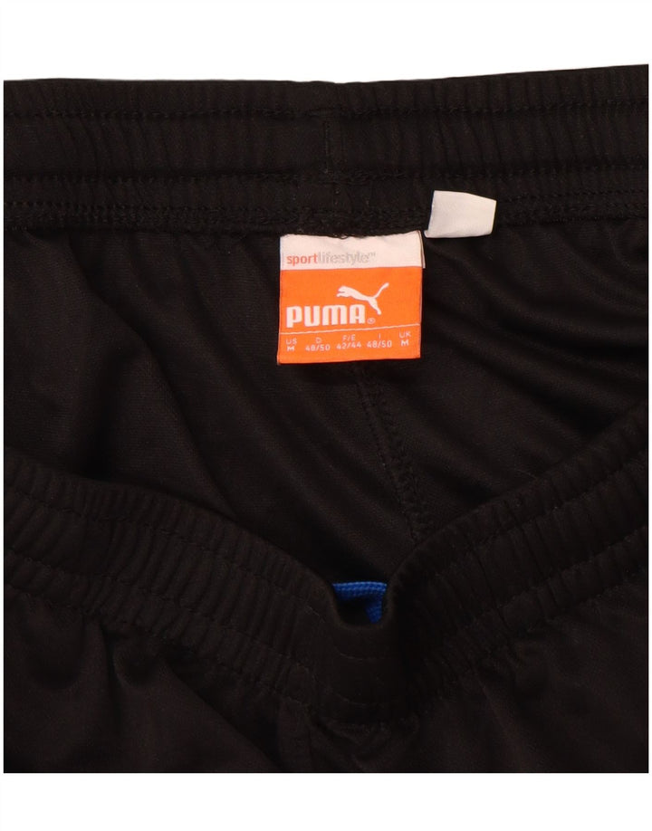 PUMA Pantalones cortos deportivos para hombre Poliéster color block mediano negro