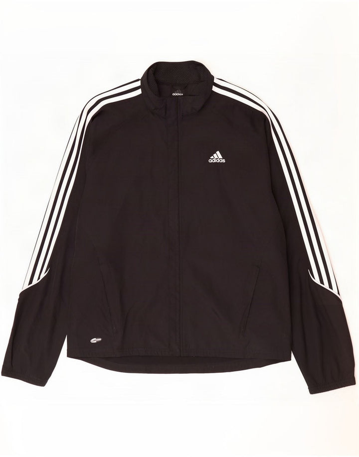 Adidas Mens Clima Proof Chándal Top Chaqueta Grande Poliéster Negro
