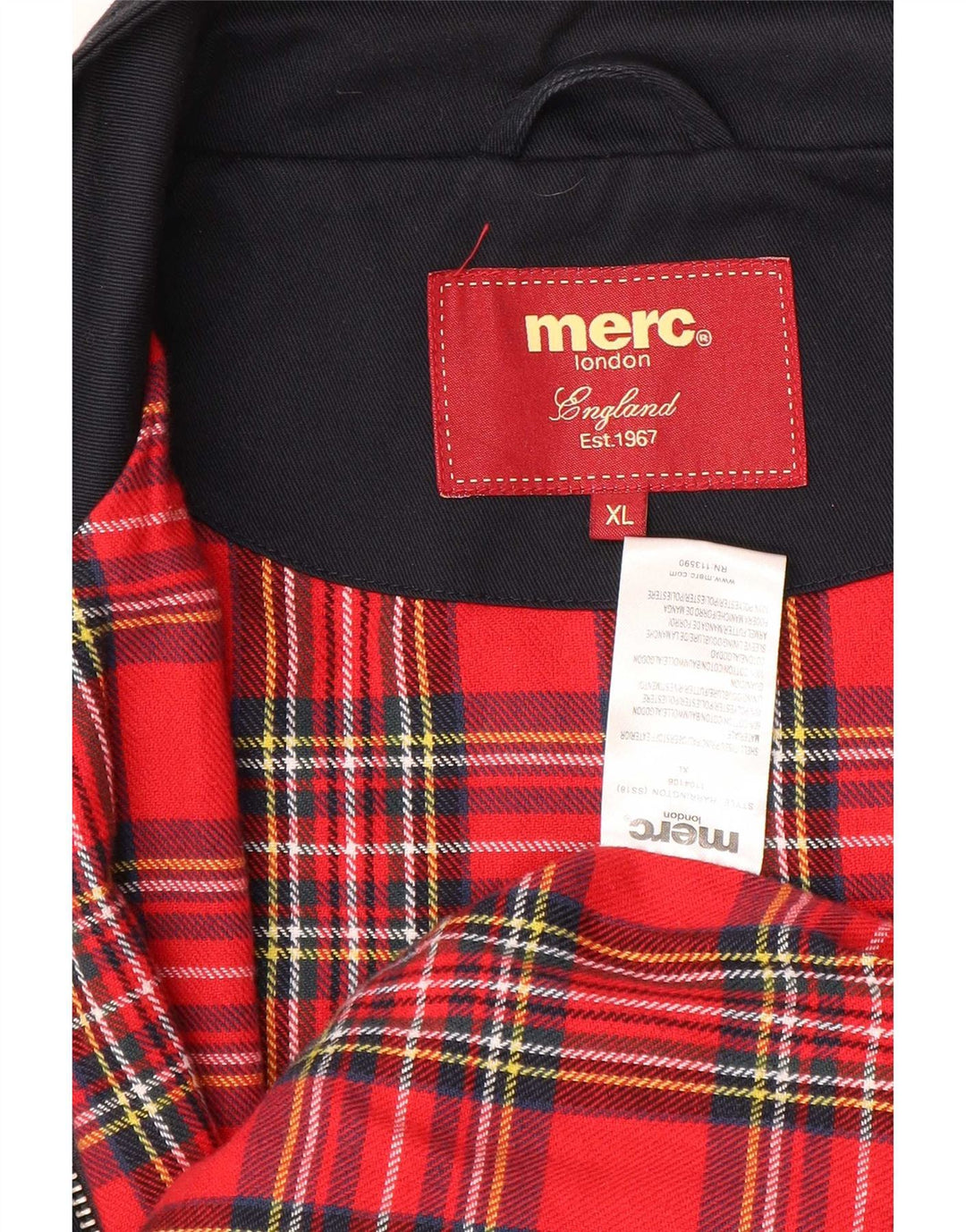 Merc Chaqueta Bomber para Hombre UK 42 XL Algodón Azul Marino