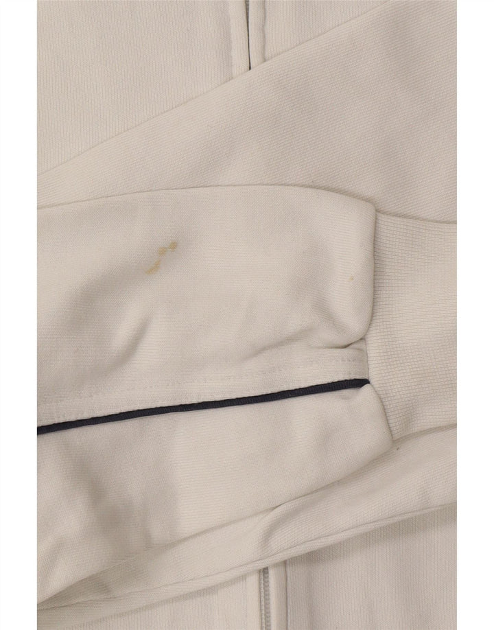 CHAMPION Chaqueta superior de chándal de ajuste fácil para mujer UK 46 Grande Algodón blanco