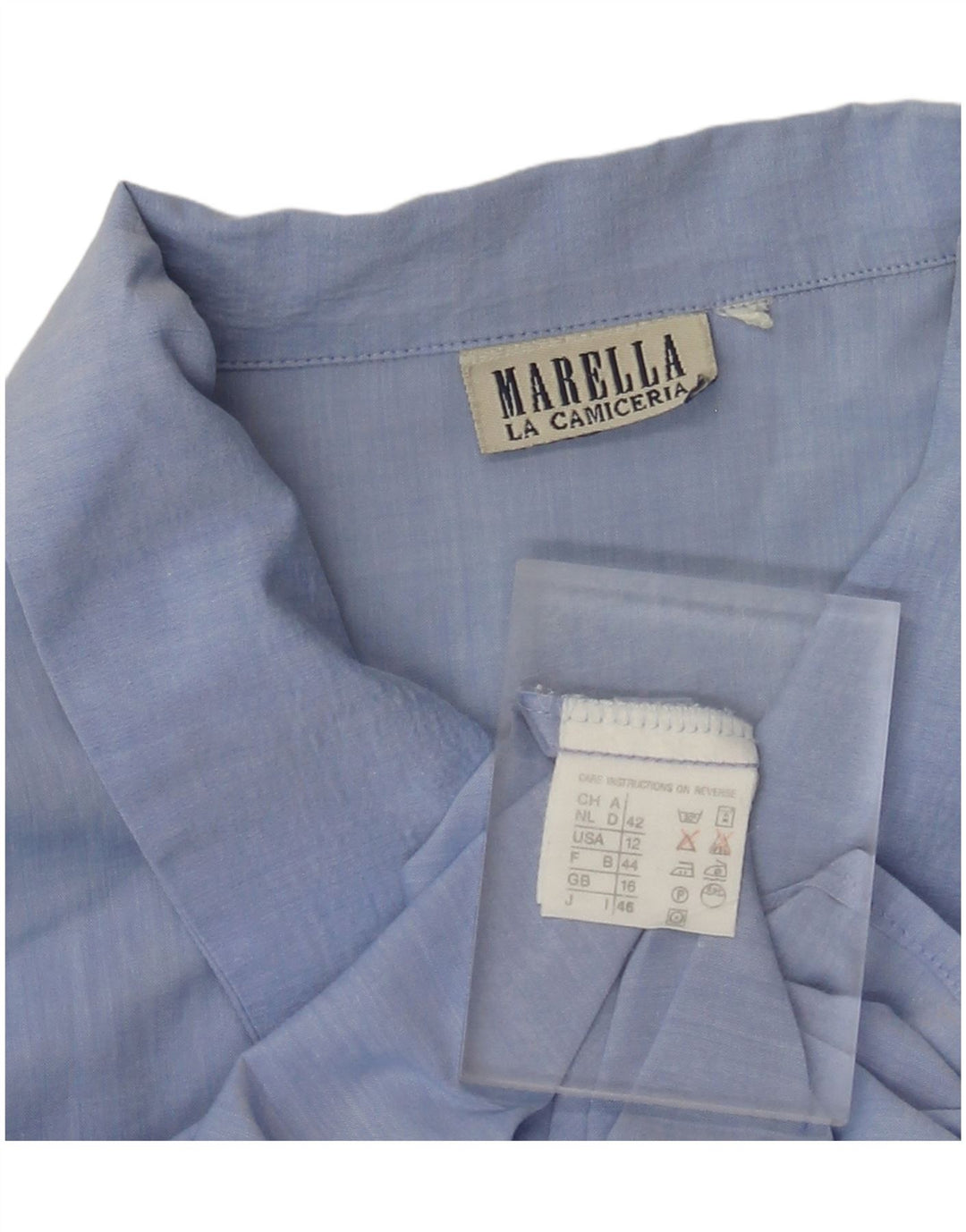 Camisa Marella para mujer Reino Unido 46 Algodón azul grande