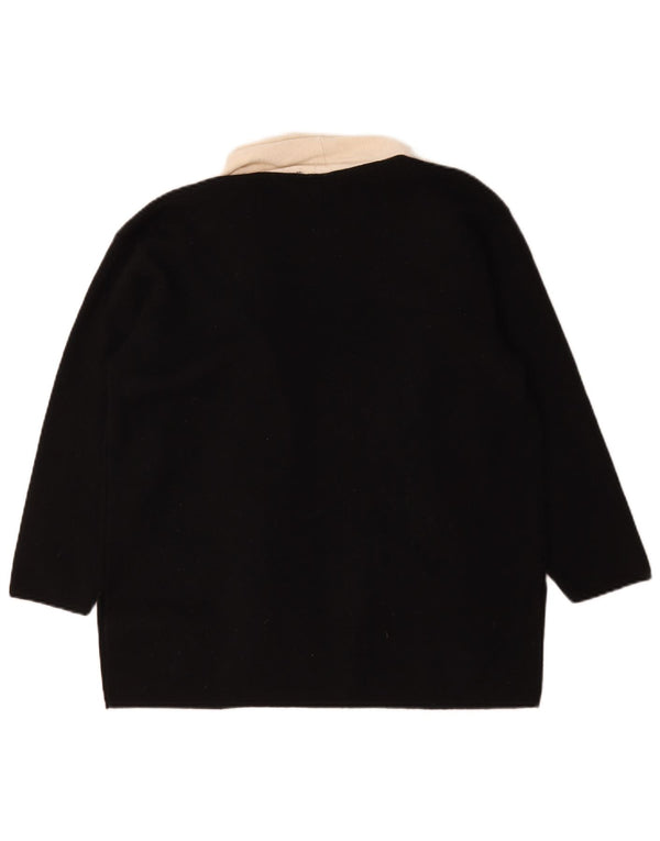 Marks & Spencer Womens Oversized Cardigan Sweater UK 12 Medium Black