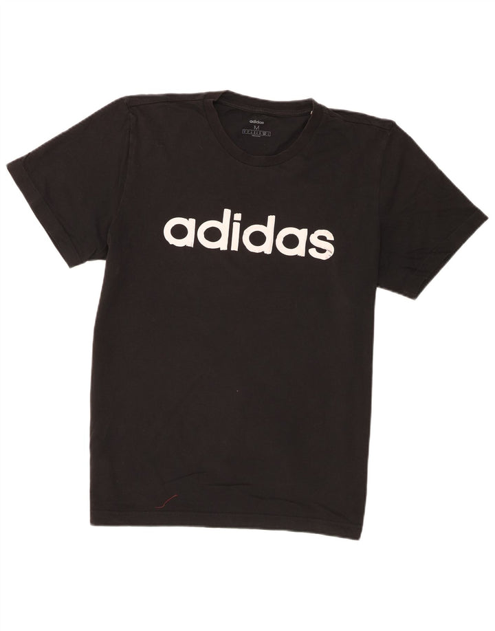 Adidas - Camiseta gráfica para hombre, talla mediana, algodón negro