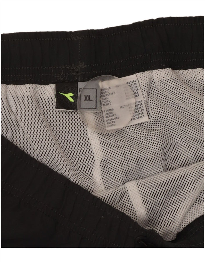 Diadora Pantalón De Chándal Hombre XL Negro Colorblock Poliéster