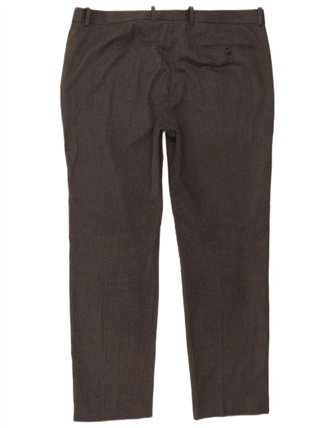 Marks & Spencer Pantalón chino ajustado para hombre W38 L31 Poliéster gris