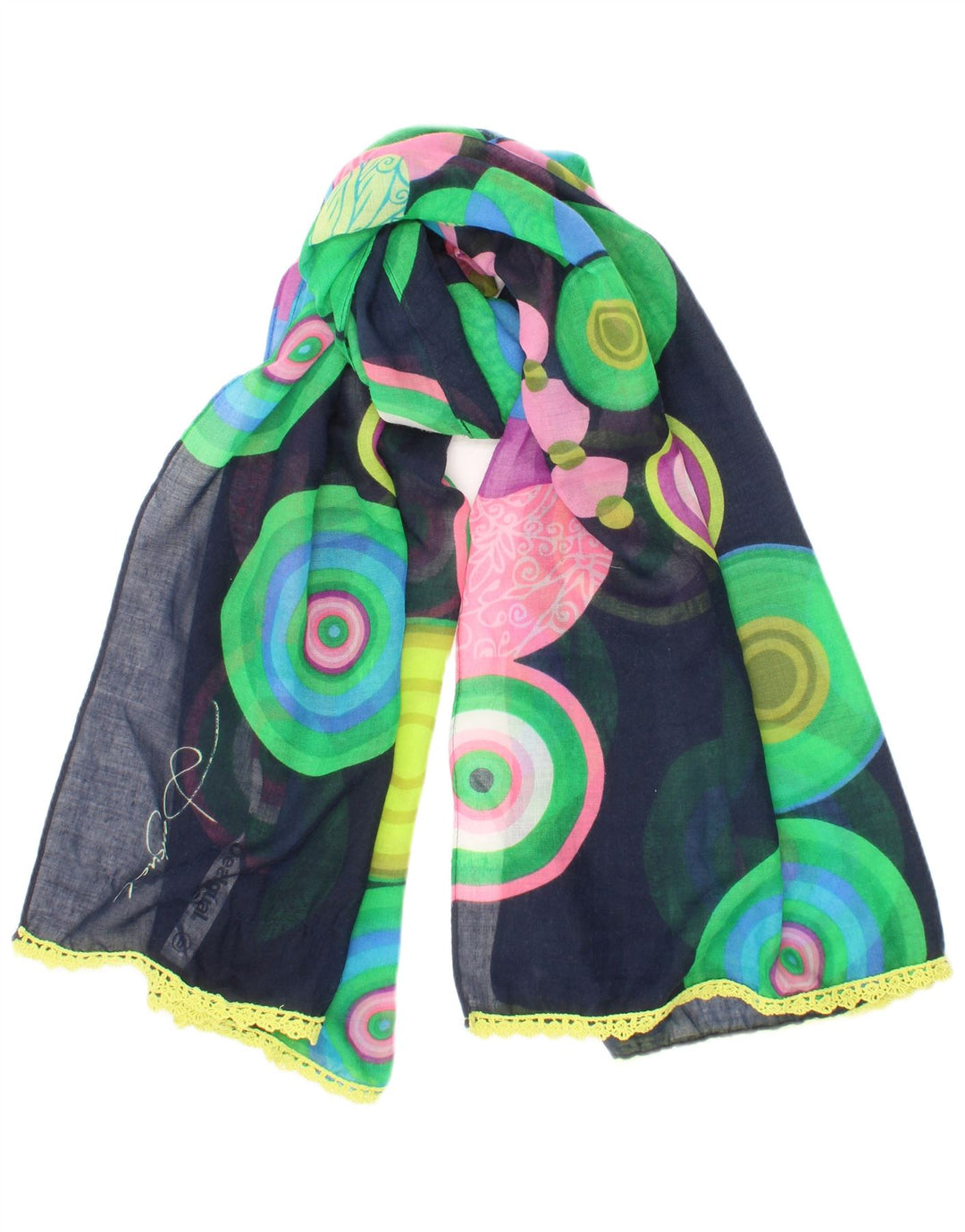 Desigual Bufanda Rectángulo Talla Única Multicolor Bohemio