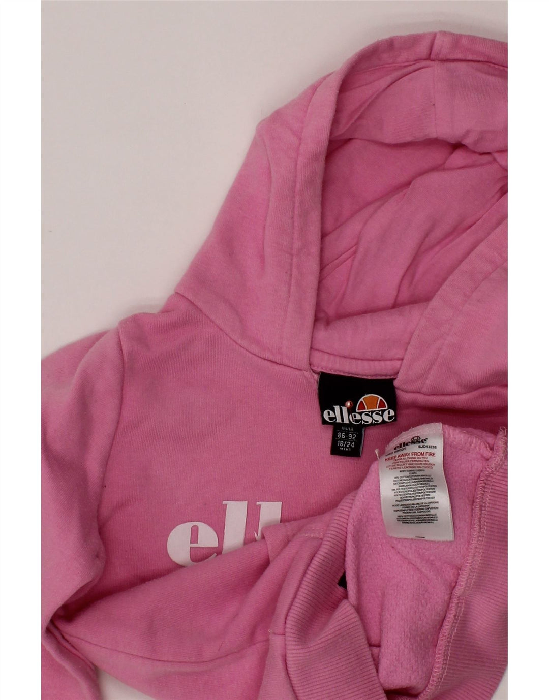 ELLESSE Sudadera con Capucha para Bebés Niñas 18-24 Meses Algodón Rosa