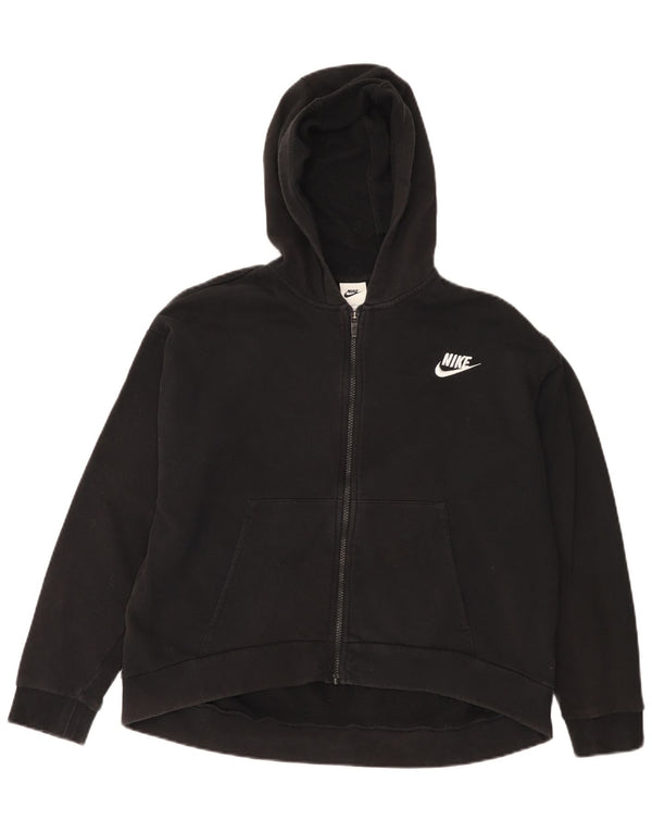Nike Sudadera con capucha y cremallera para mujer UK 40 XL Algodón negro