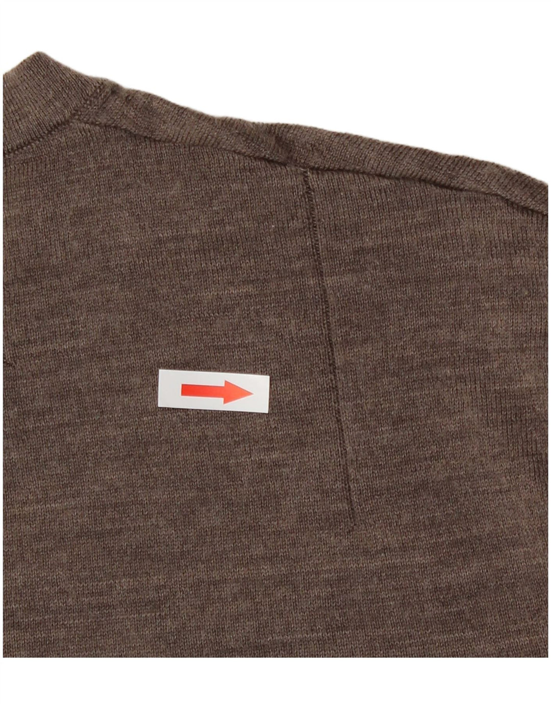 All Saints Jersey de cuello redondo para hombre de lana merino marrón medio