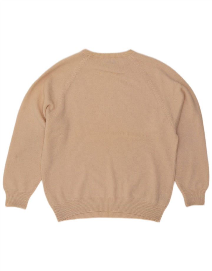 Pringle - Jersey holgado con cuello redondo para hombre, talla pequeña, lana beige