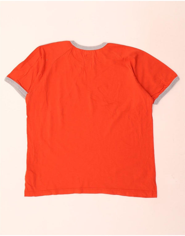 Adidas Hombre Camiseta Gráfica Top XL Naranja Algodón