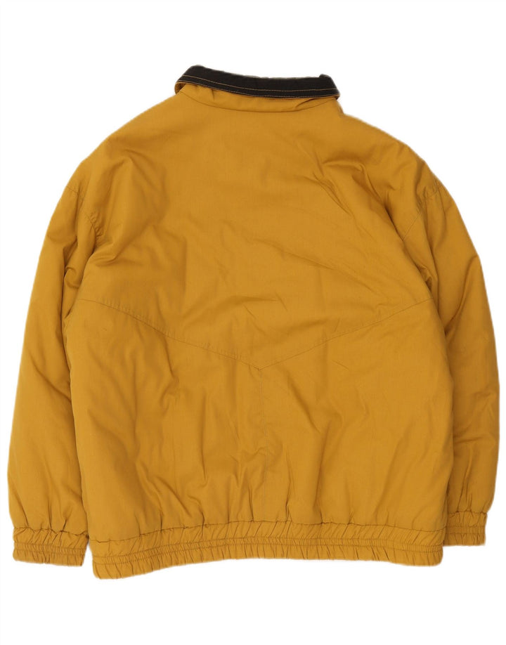 Vintage mujer chaqueta bomber de gran tamaño EU 40 poliéster amarillo medio