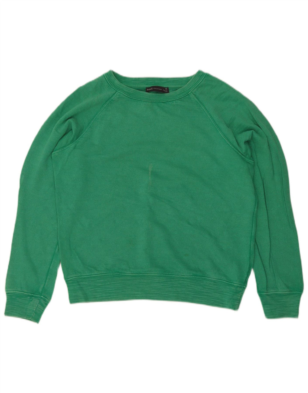 Marks & Spencer - Sudadera extragrande para mujer, talla 10, algodón verde pequeño
