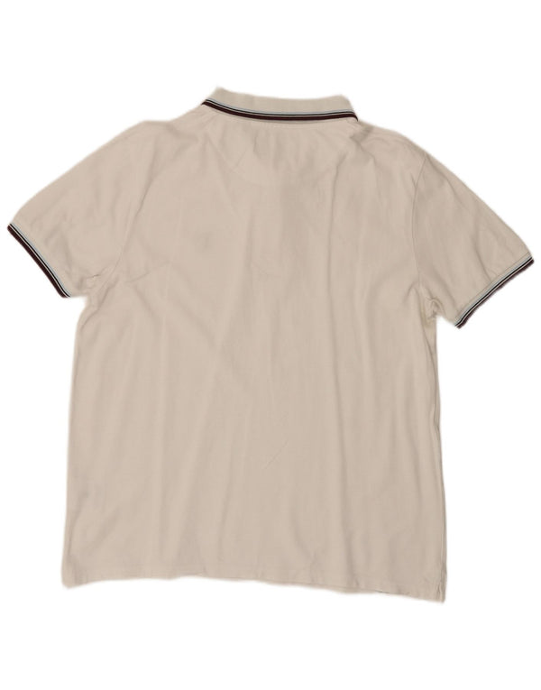 Lyle & Scott Polo Hombre XL Algodón Rayas Blanco