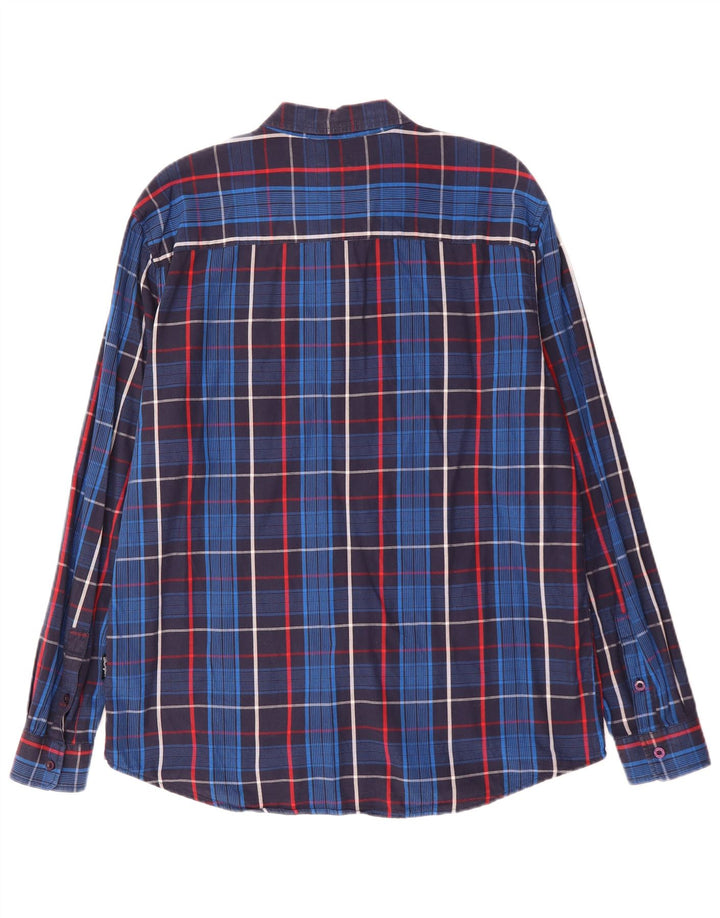 Wrangler Camisa Regular Fit Hombre XL Algodón A Cuadros Azul Marino