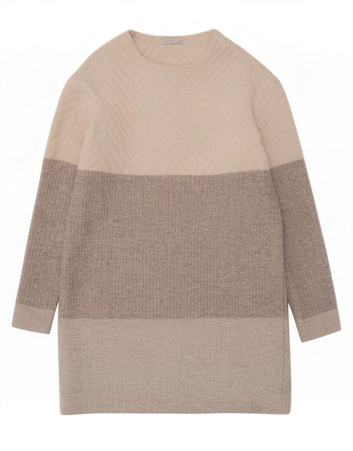 Zara Vestido tipo jersey para mujer UK 40 Pequeño Poliéster con bloques de color multicolor