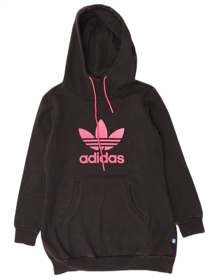 Adidas Sudadera con capucha gráfica para mujer IT 46 Poliéster negro grande