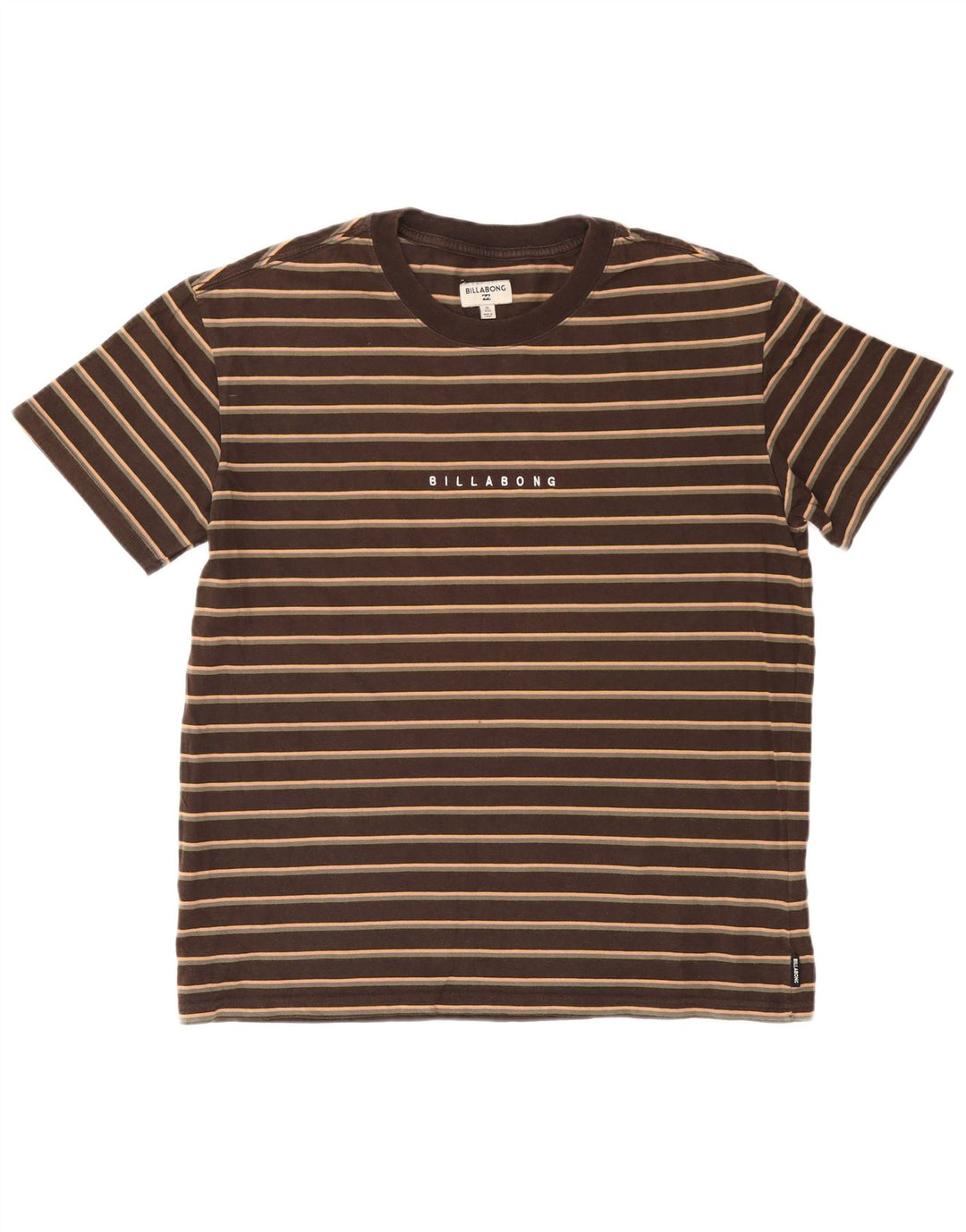 Camiseta Billabong Hombre Top Algodón A Rayas Marrón Medio
