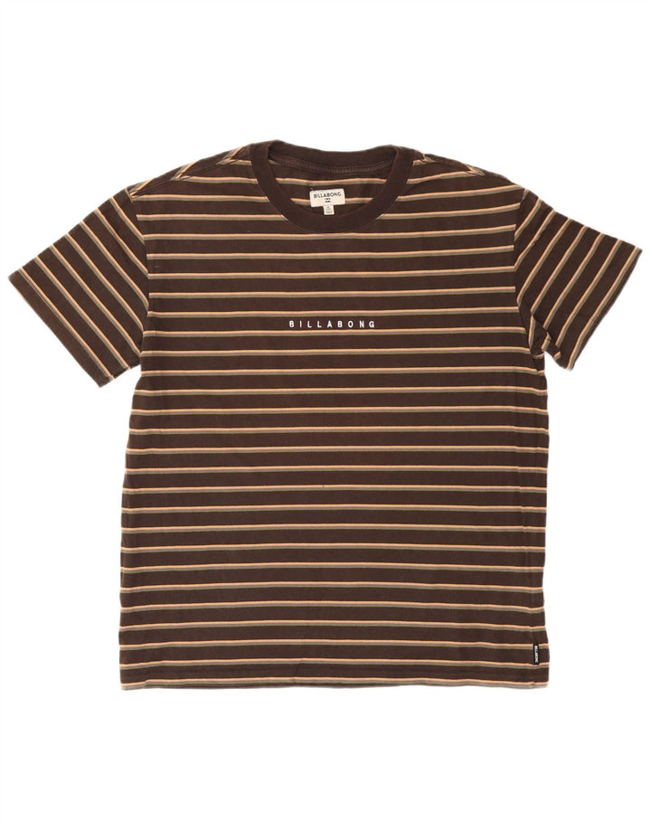 Camiseta Billabong Hombre Top Algodón A Rayas Marrón Medio