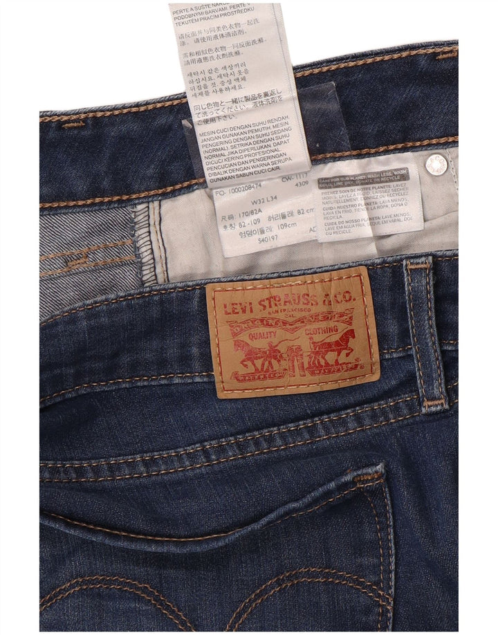 LEVI'S Mujer 712 Slim Jeans W32 L34 Algodón Azul