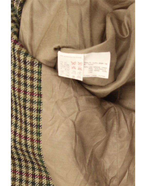 Max Mara Chaqueta Blazer de Fin de Semana para Mujer Reino Unido 46 Grande Pata de Gallo Verde