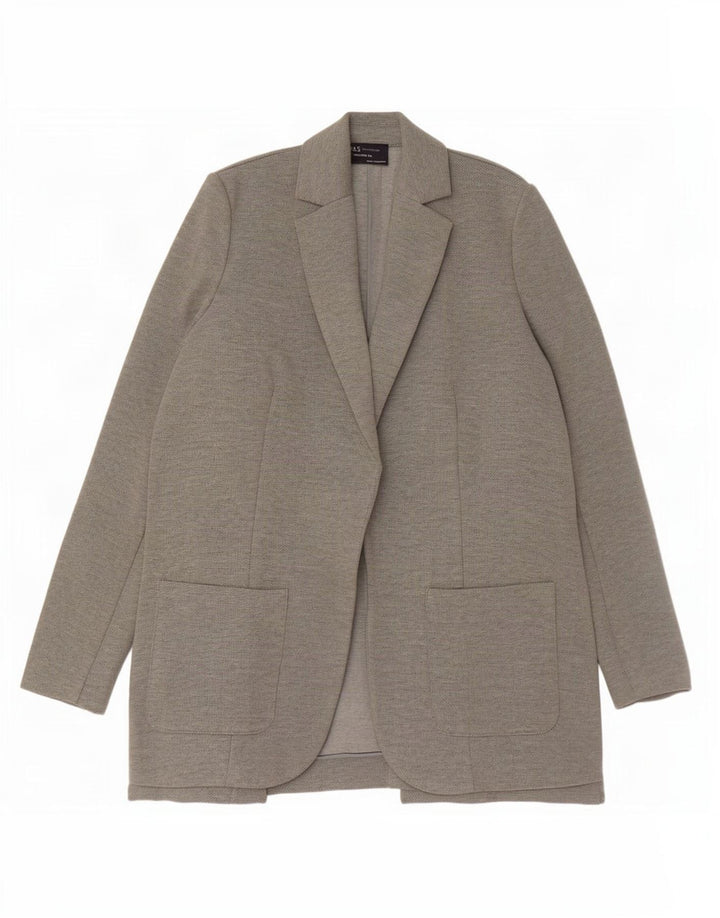 Marks & Spencer Chaqueta tipo blazer de ajuste relajado para mujer UK 6 XS Poliéster gris