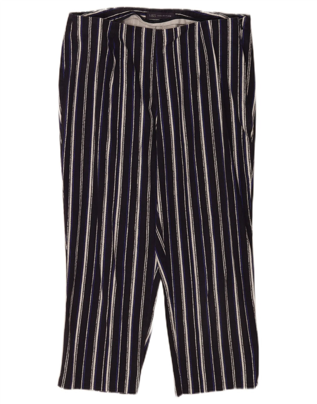 Marks & Spencer Pantalones Capri para Mujer UK 12 Medium W30 L20 Azul Marino