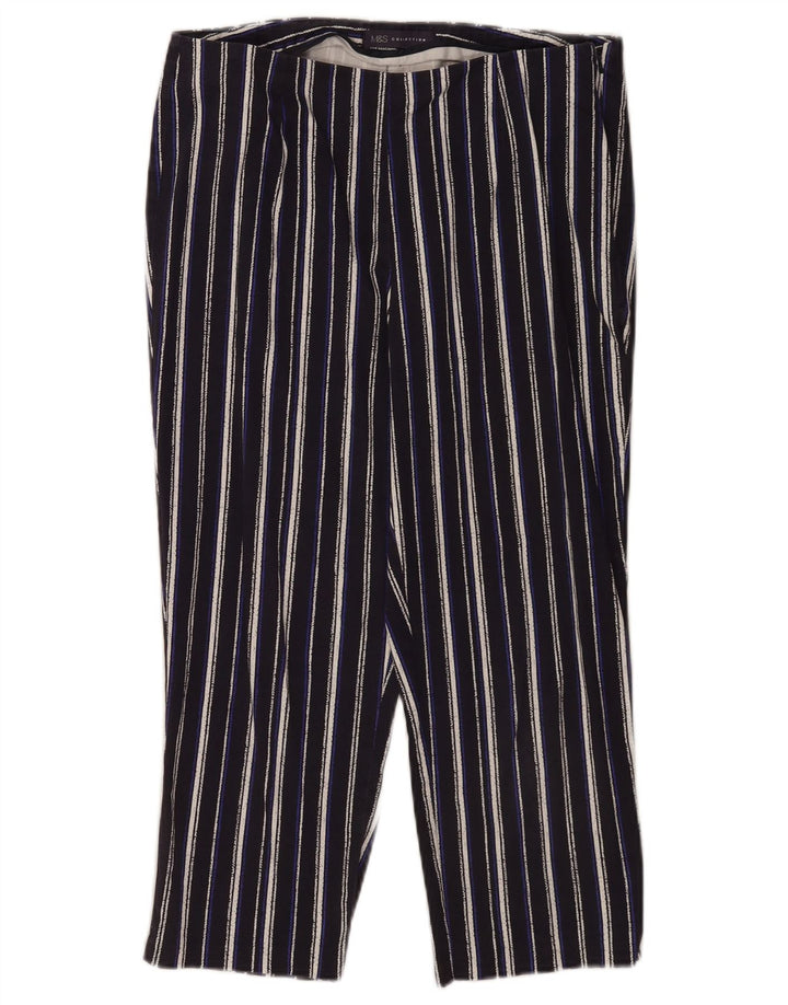 Marks & Spencer Pantalones Capri para Mujer UK 12 Medium W30 L20 Azul Marino