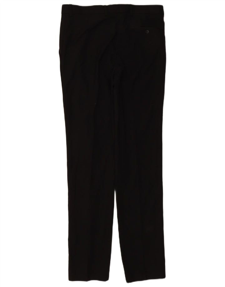 Marks & Spencer Pantalón de traje ajustado para hombre W32 L33 Poliéster negro
