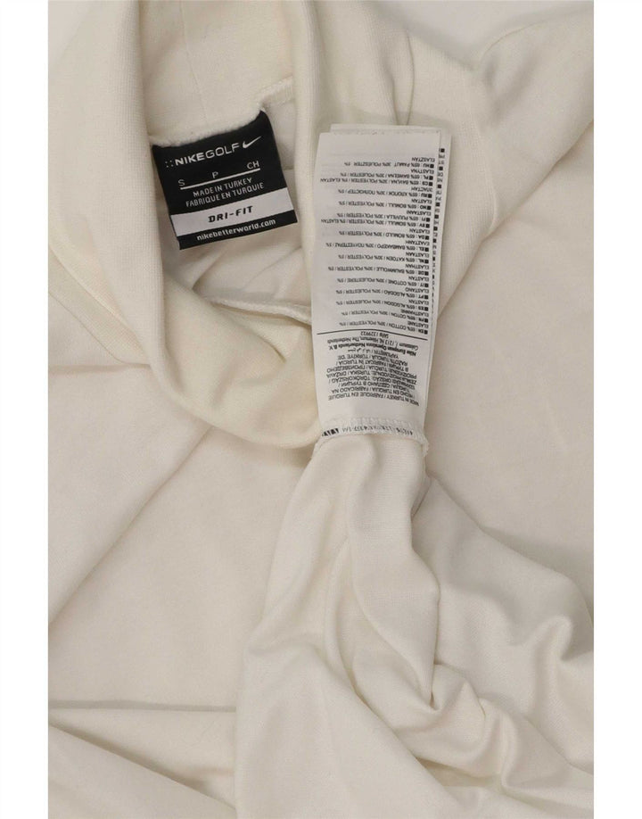 Nike Dri Fit Top manga larga para hombre pequeño algodón blanco