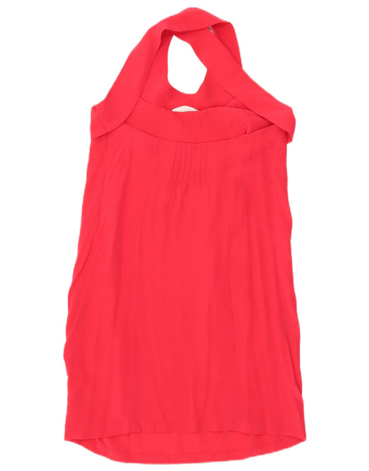 Vestido Halter Liu Jo Mujer IT 42 Seda Roja Mediana