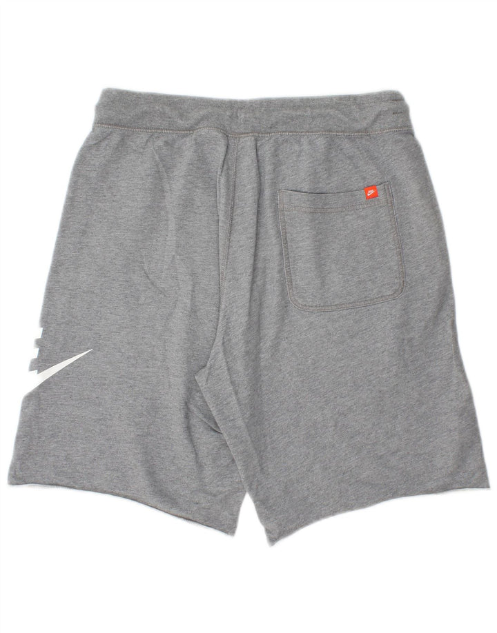 Pantalones cortos deportivos con gráficos para hombre Nike de algodón gris medio