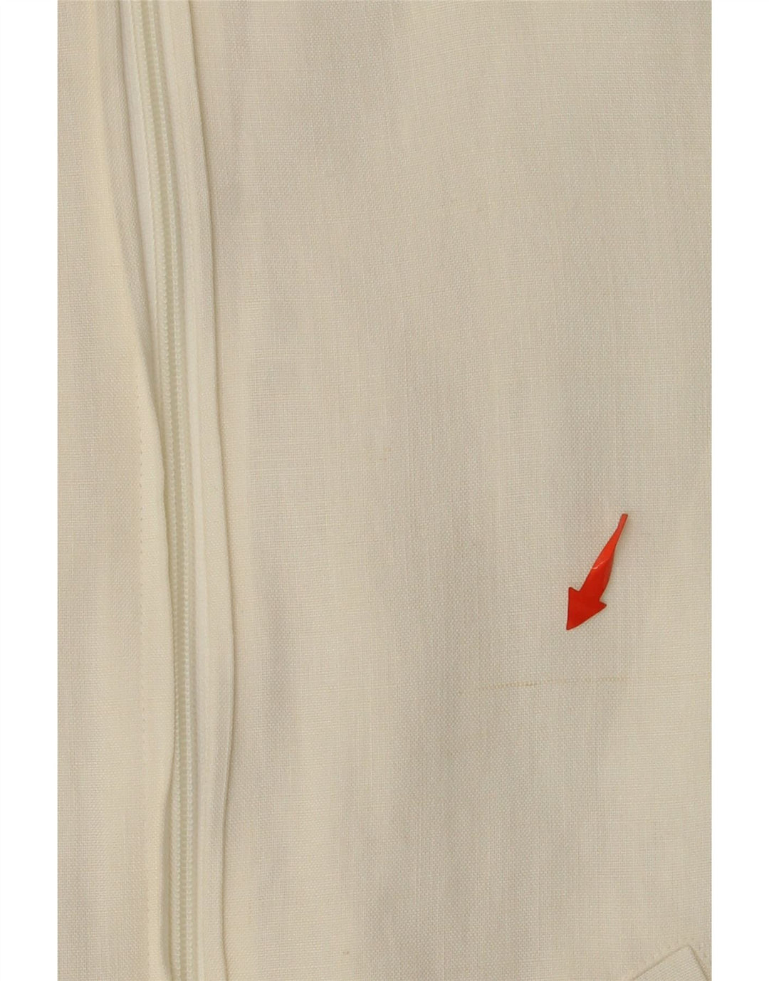 VINTAGE Chaqueta Bomber Mujer Reino Unido 12 Medio Off Blanco Colorblock Viscosa