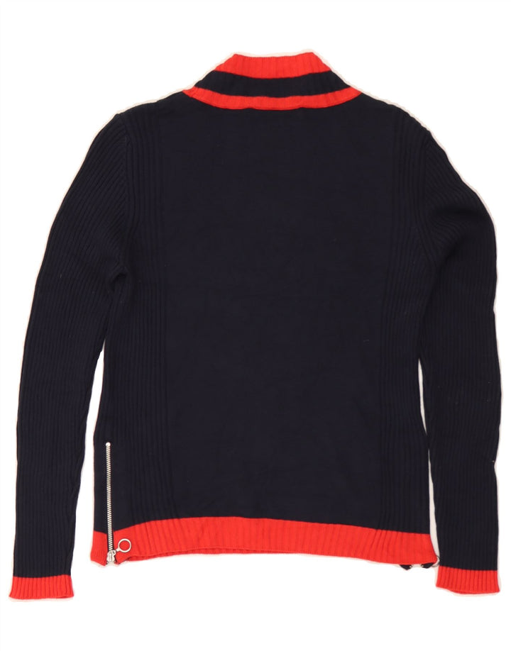 MARKS & SPENCER Womens Turtle Neck Jumper Sweater UK 10 Small  Navy Blue Vintage Marks & Spencer and Second-Hand Marks & Spencer from Messina Hembry 