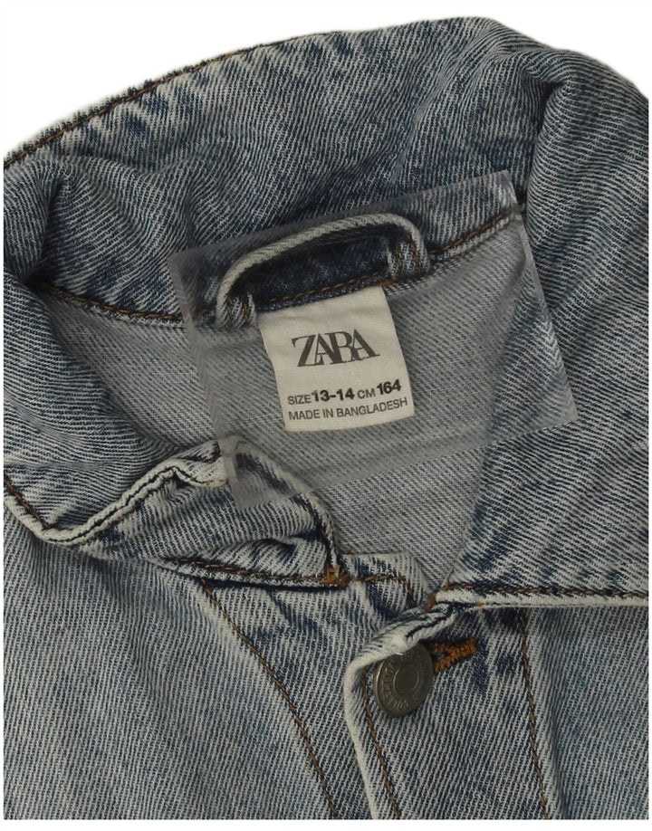 Zara Cazadora Vaquera Niña 13-14 Años Azul Algodón