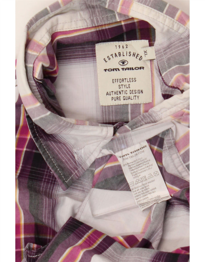 Camisa Hombre Tom Tailor XL Algodón Cuadros Multicolor