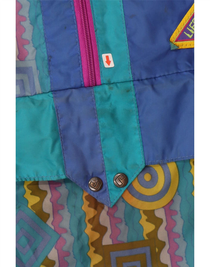 J Jeantex Chaqueta impermeable con capucha para hombre IT 50/52 Large Multicolor Geométrico