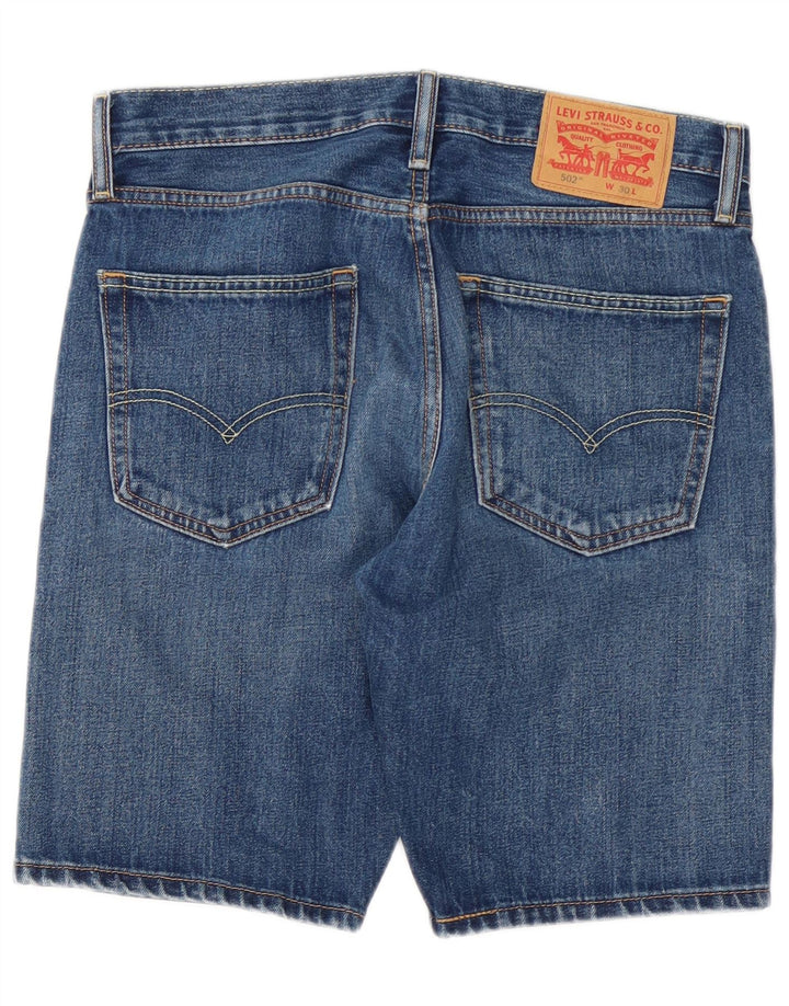 LEVI'S Mens 502 Denim Shorts W30 Algodón Azul Medio
