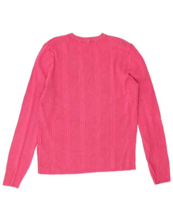 Marks & Spencer Jersey de cuello redondo para mujer UK 44 Viscosa rosa mediana