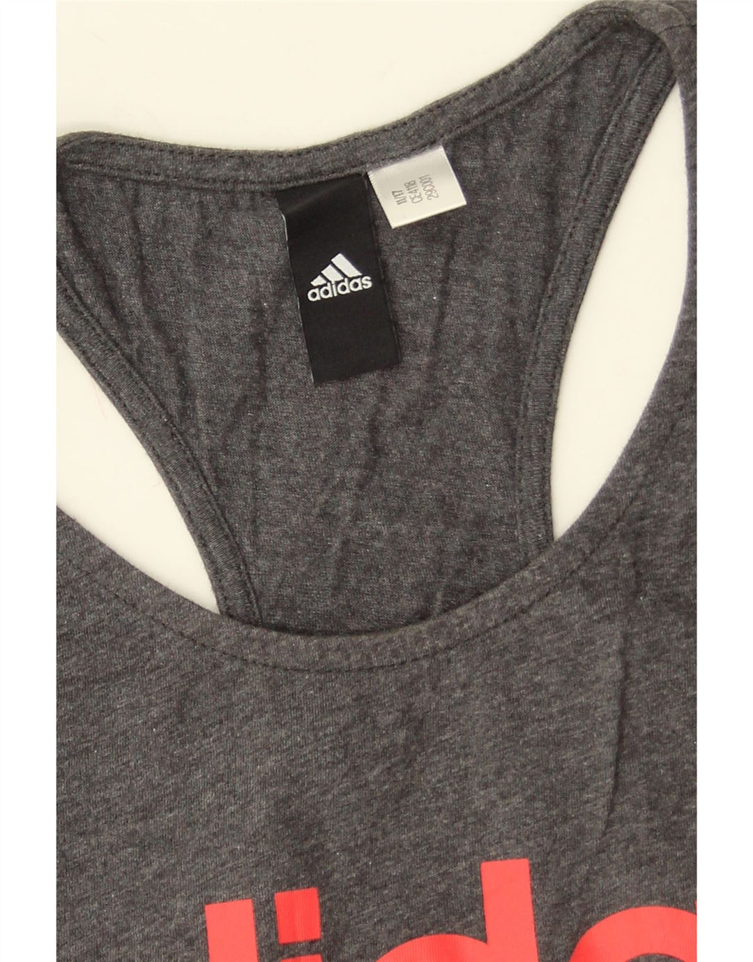 Adidas Mujer Gráfico Chaleco Top UK 8 Pequeño Gris Moteado