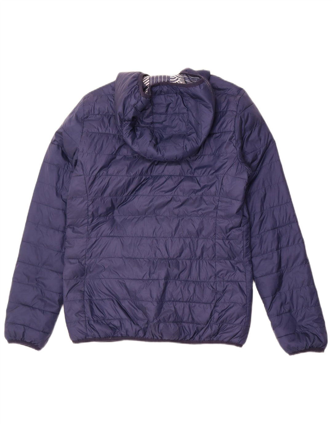 Champion Chaqueta Acolchada Con Capucha Para Mujer IT 46 Large Azul Marino Patchwork