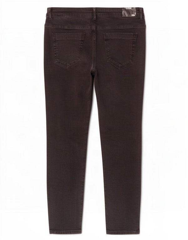 Zara Vaqueros Cortos Slim para Mujer EU 44 XL W34 L24 Negro