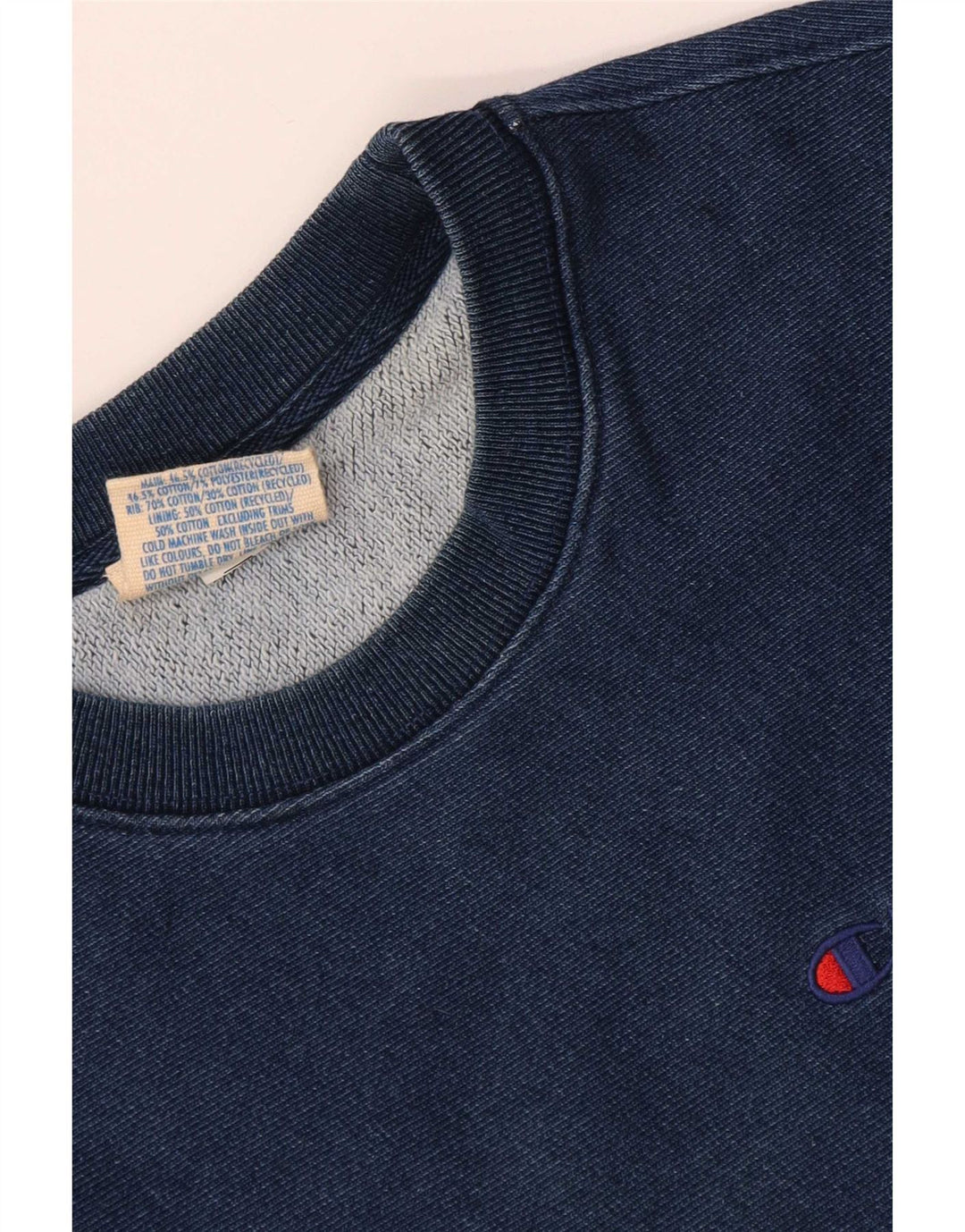 Champion Sudadera Corta De Gran Tamaño para Mujer UK 14 Medium Azul Marino