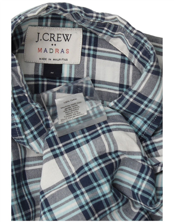 Camisa de franela para hombre J. Crew de algodón a cuadros en azul medio