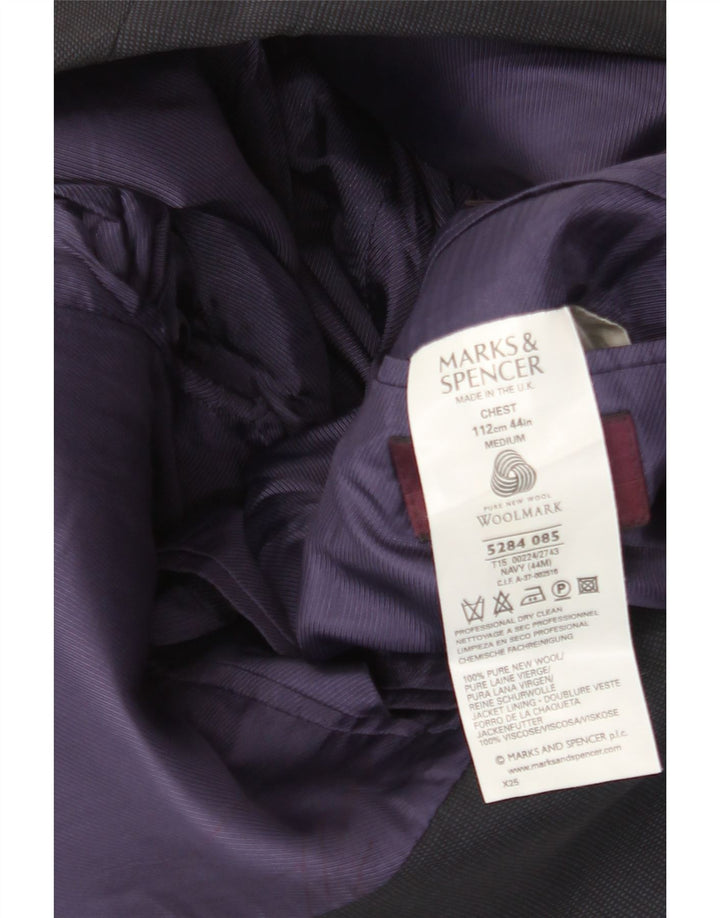Marks & Spencer Chaqueta tipo blazer de 3 botones para hombre UK 44 2XL Azul marino Lana nueva